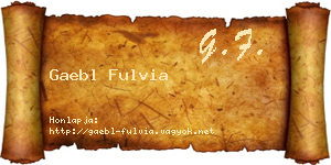 Gaebl Fulvia névjegykártya